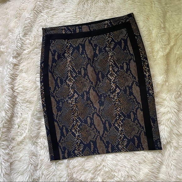DVF Panel Marta Framed Python Skirt Size 10 - Picture 2 of 9